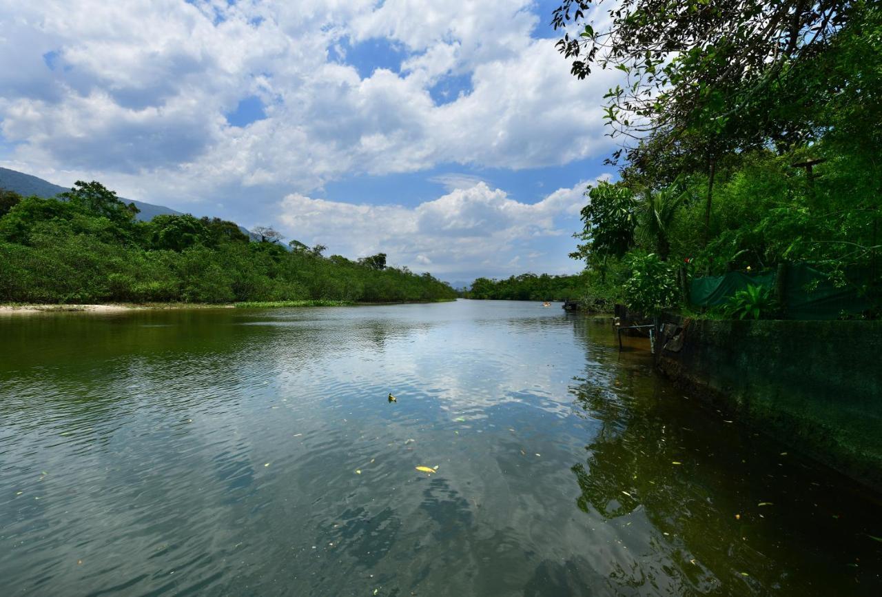Вилла Casa A Beira Do Rio Jaguareguava Na Mata Atlantica Em Bertioga Sp Экстерьер фото